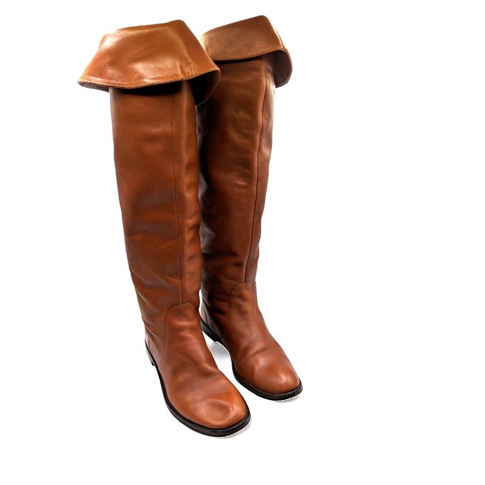 Coach Boots Womens 6 B Cheyenne Soft Over the Knee Tall Riding Brown Leather